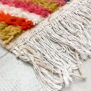 Moroccan Berber rug Boujaad with multicolored diamonds 336x82cm