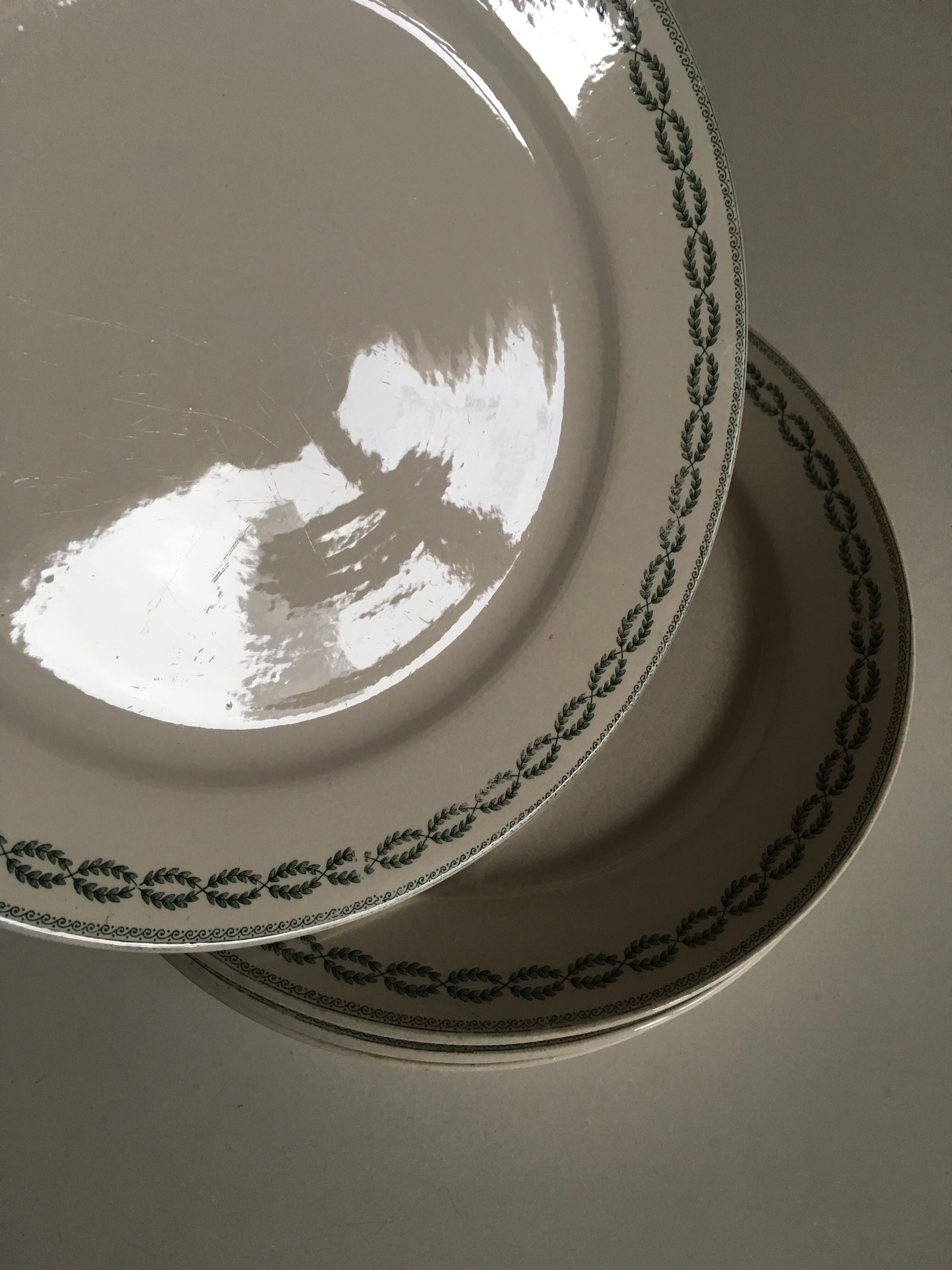 Set of 10 plates Sarreguemines 1900 faience U-C Nobilis