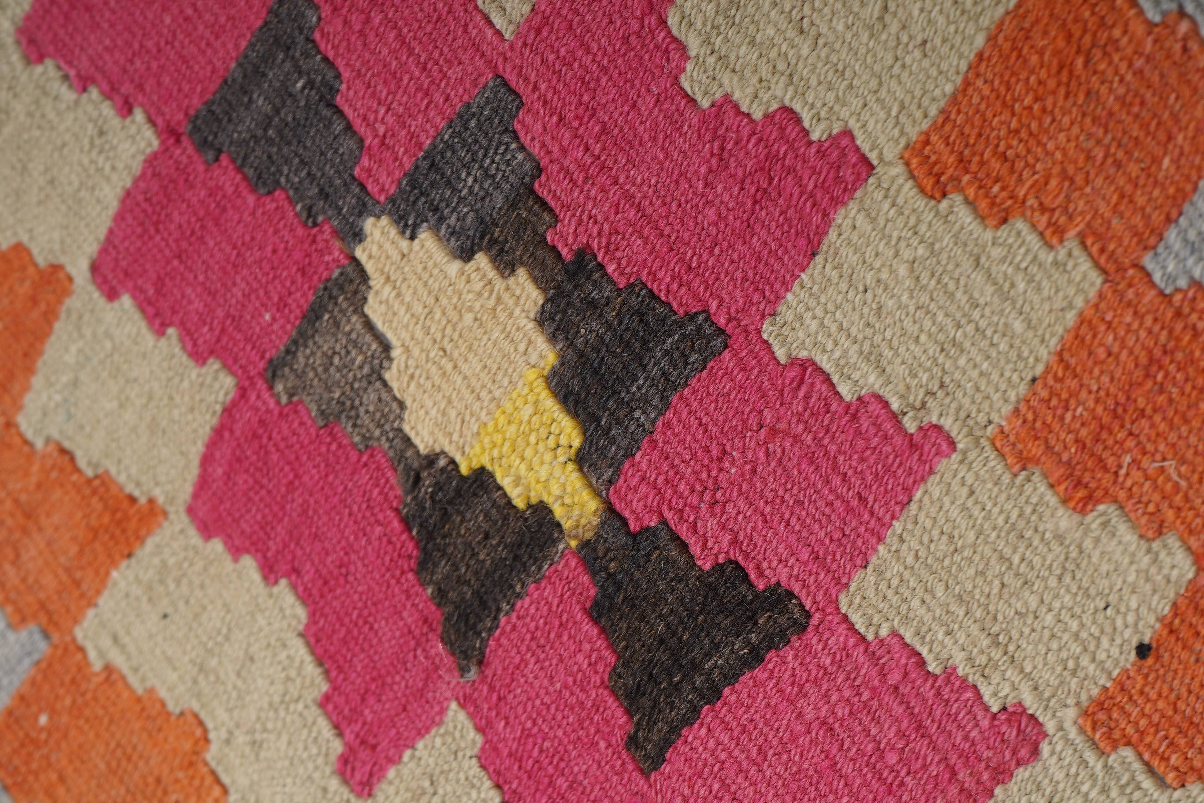 Vintage Turkish Oushak Handwoven Rug 78x378 cm
