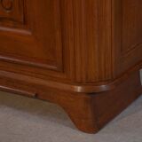 3-door sideboard in solid oak with curved legs, 1950s