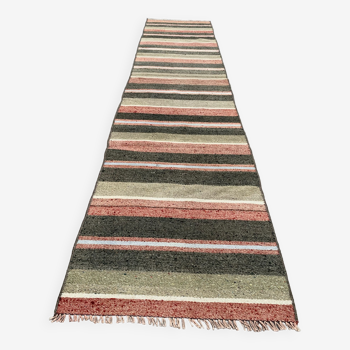 Old Turkish narrow Kilim Runner 218x47 cm shabby chic, vintage kelim