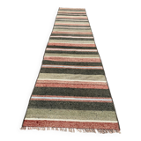 Old Turkish narrow Kilim Runner 218x47 cm shabby chic, vintage kelim