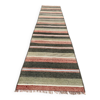 Old Turkish narrow Kilim Runner 218x47 cm shabby chic, vintage kelim