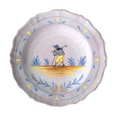 Assiette au paysan, faïence de Nevers