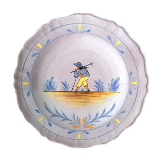 Peasant plate, Nevers earthenware