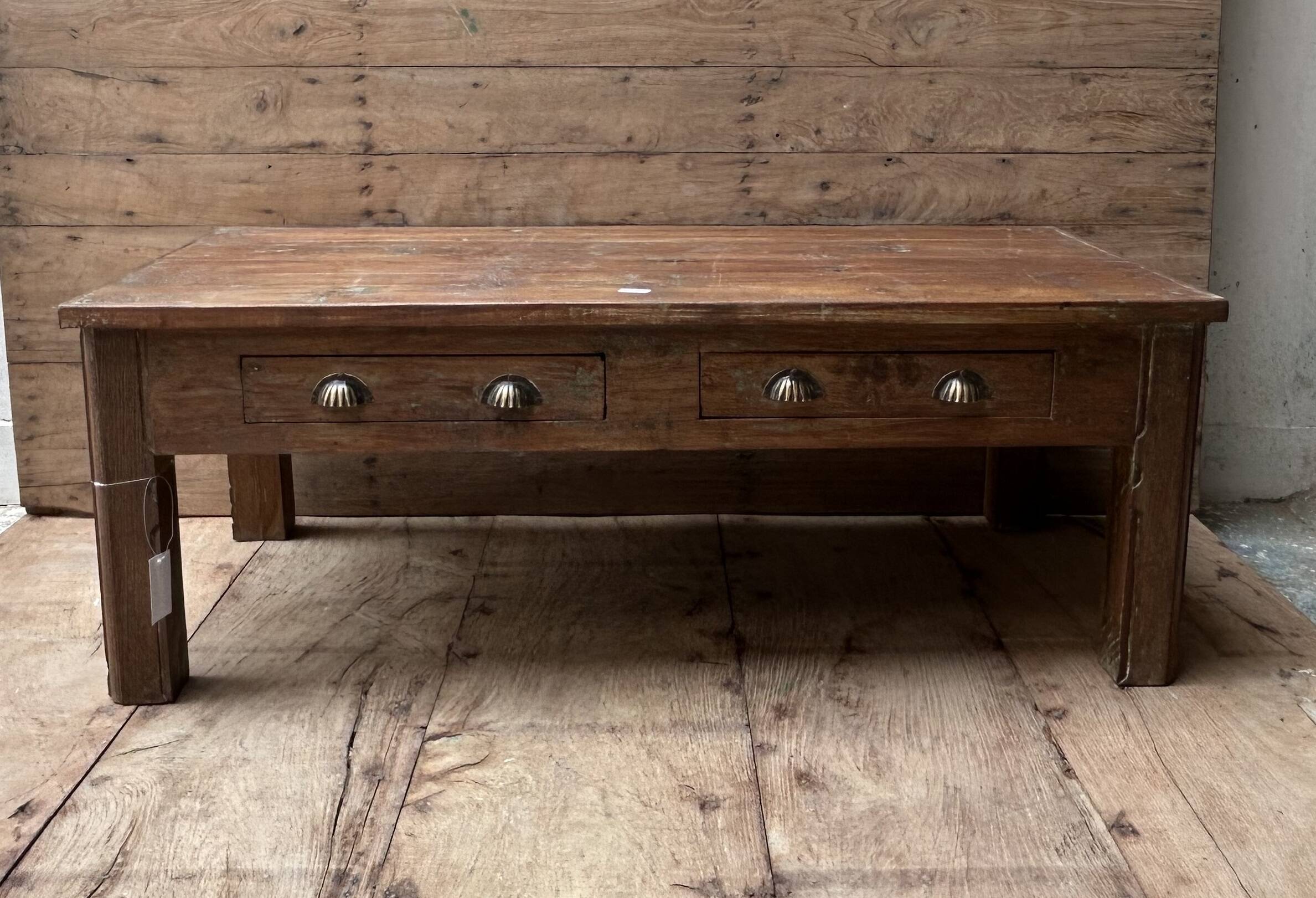 Burmese teak coffee table
