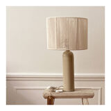 Lampe Grès et corde coton