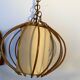 Vintage chandelier, rattan pendant lamp design 1960
