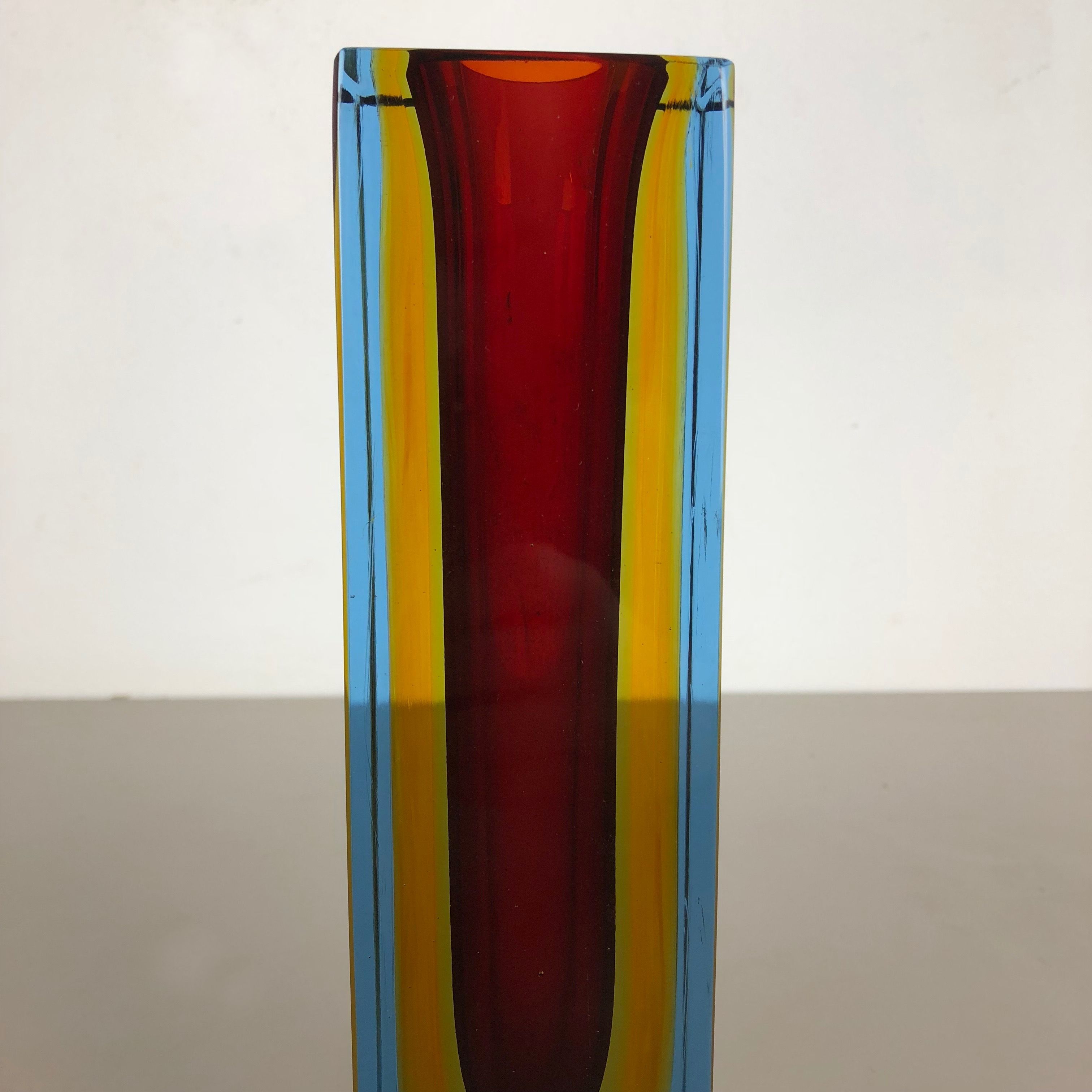 Murano glass sommerso vase designed by Flavio Poli, Italy, 1970s