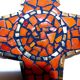 Vintage ceramic mosaic cross