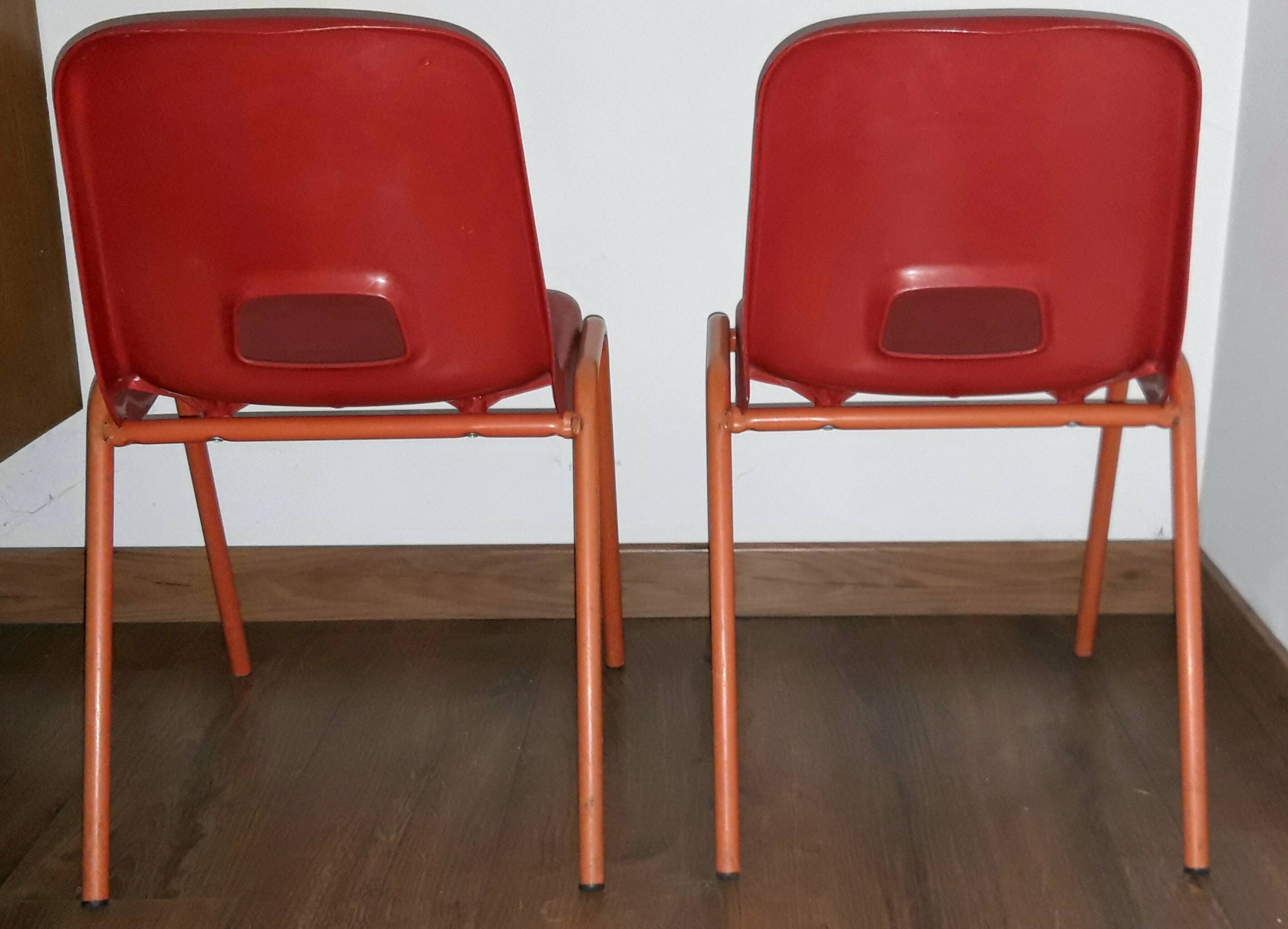 Pair of vintage red chairs