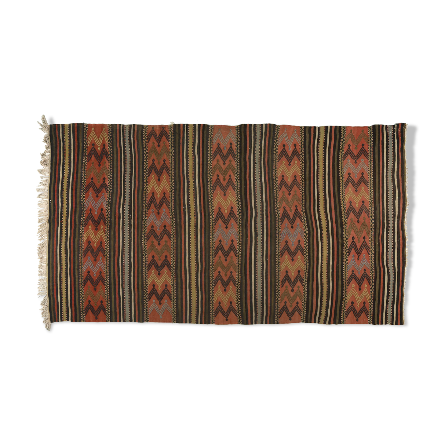 Anatolian handmade kilim rug 264 cm x 152 cm