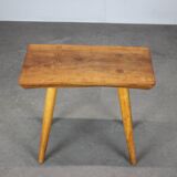 Tabouret en cerisier marqué mid-century ULUV, Tchécoslovaquie, années 1960