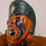 Handmade terracotta Mexican folk mask
