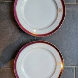 13 H and S monogram dessert plates