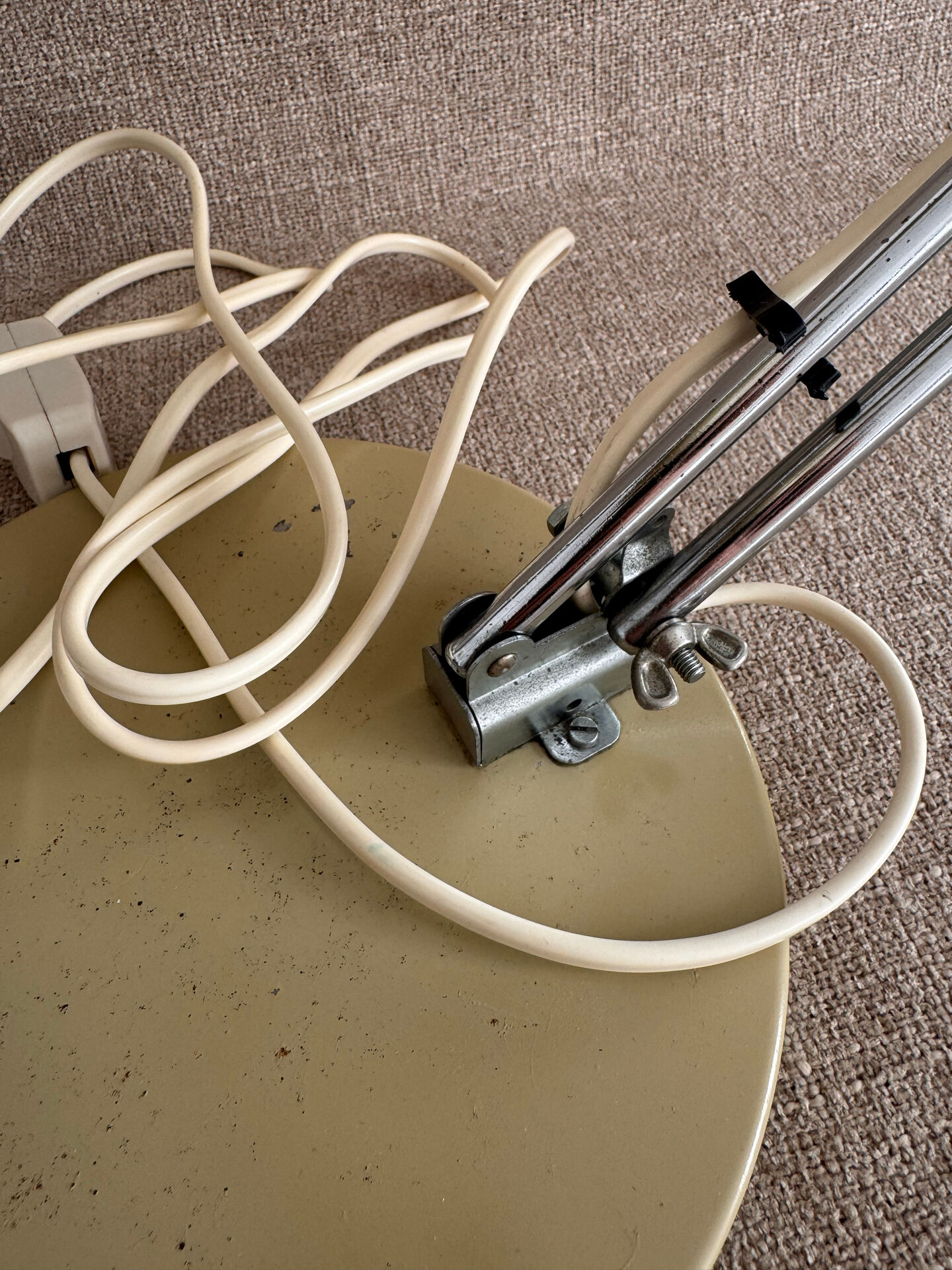1960s modernist articulated desk lamp in metal