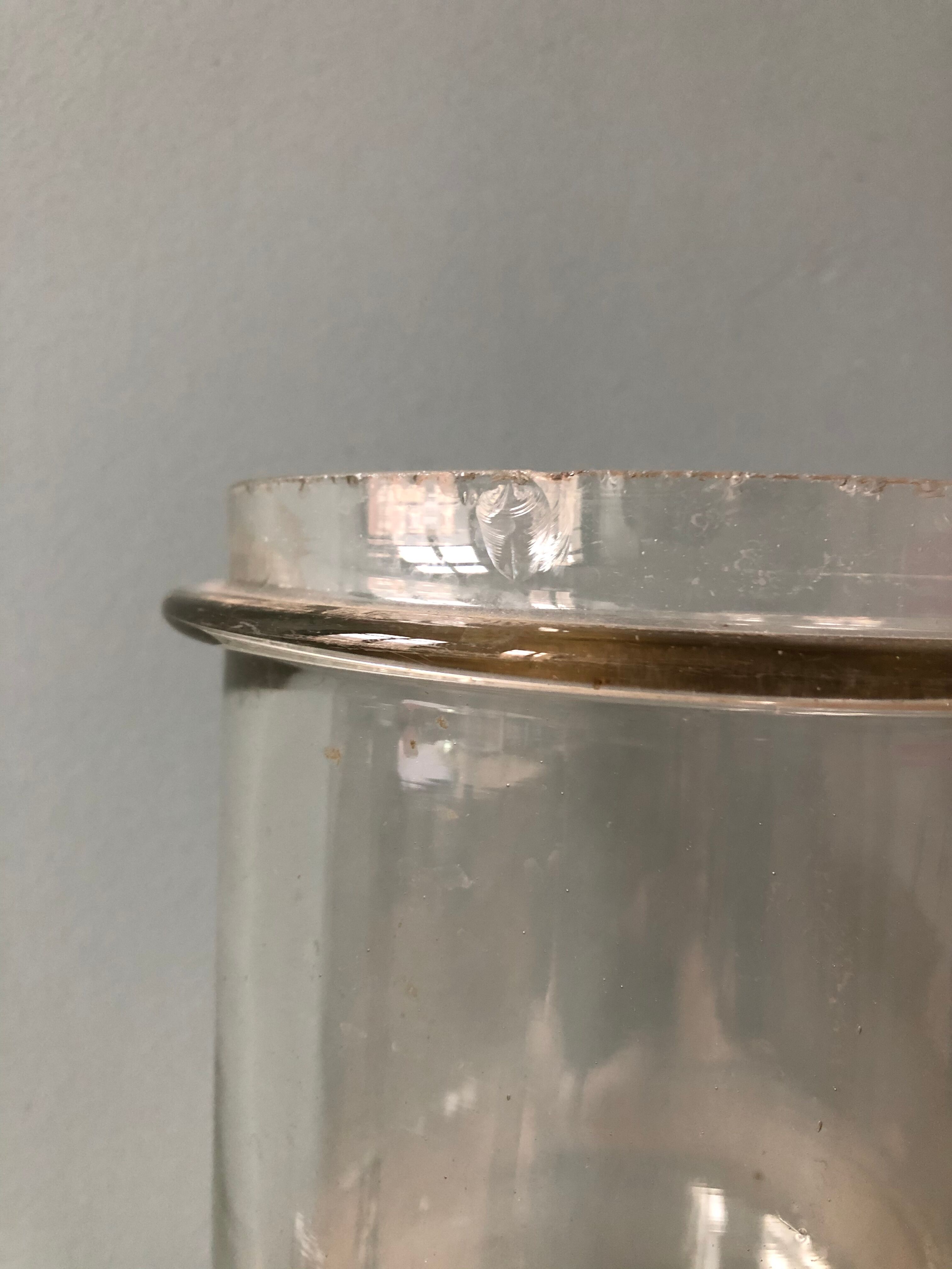 Pot à pharmacie d’apothicaire en verre soufflé XIXÈME