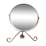 Mirror on double-sided gilded metal - 33x27cm