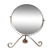 Mirror on double-sided gilded metal - 33x27cm