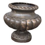 Medici vase with gadroons in cast iron by alfred corneau in charleville, 19th century