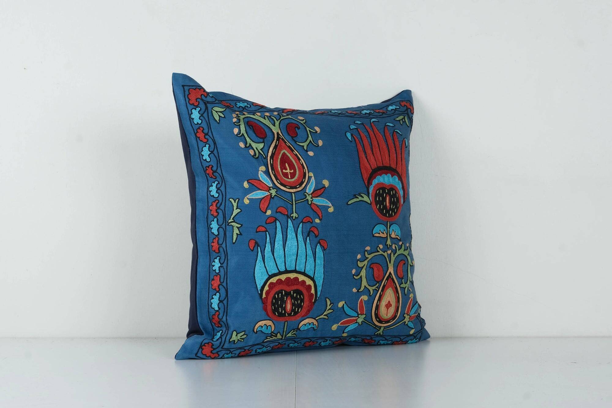 Vintage embroidered cushion cover 51x51 cm