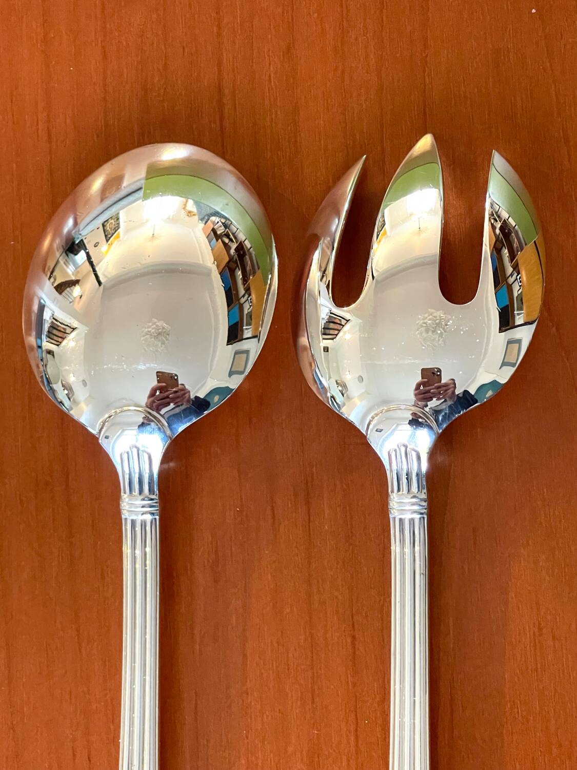 Christofle Aria salad servers, serving cutlery