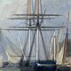 Tableau "Quay in Light", oil on panel, signed Jules d'Évry – Mid 19th century