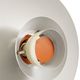 White pendant light PH 4/3 by Poul Henningsen for Louis Poulsen. Denmark 1970s
