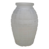 Art Deco vase in frosted glass
