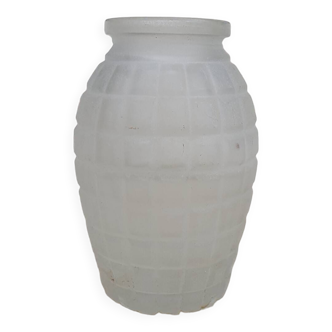 Art Deco vase in frosted glass