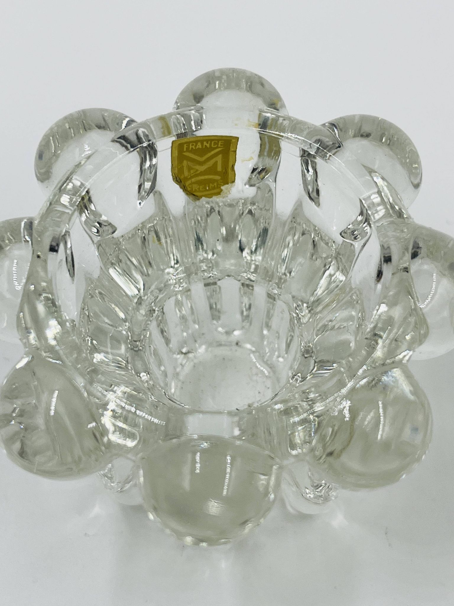 Set of 6 vintage flower candle holders by VMC Reims - 1960s