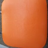 2 orange chairs