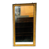 Miroir de style Louis XVI en bois et stuc doré XIX siècle Trumeau de cheminée
