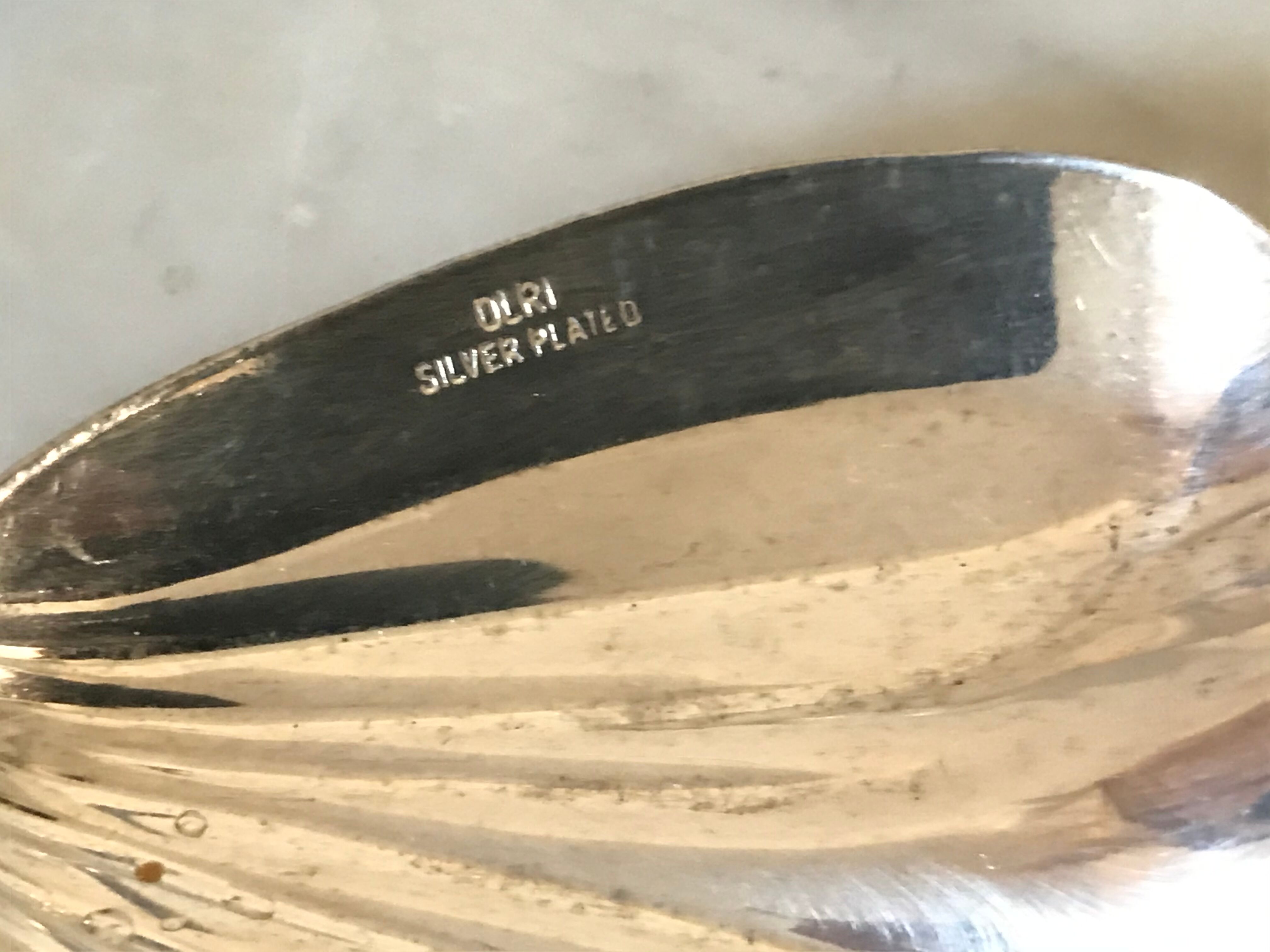 Vintage Olri silver metal candlestick