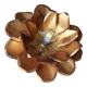 Vintage gold metal flower-shaped ceiling light, 1970s