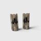 Pair of smoked glass and chrome wall lights attributed to Fontana Arte – Years