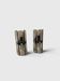 Pair of smoked glass and chrome wall lights attributed to Fontana Arte – Years
