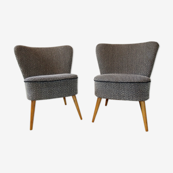 Pair of vintage cocktail armchairs, 1950