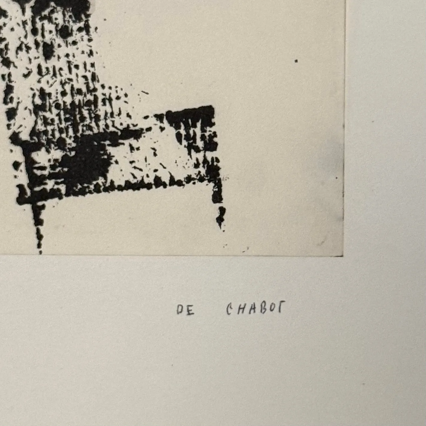 Modern composition drawing 1970 by François de Chabot