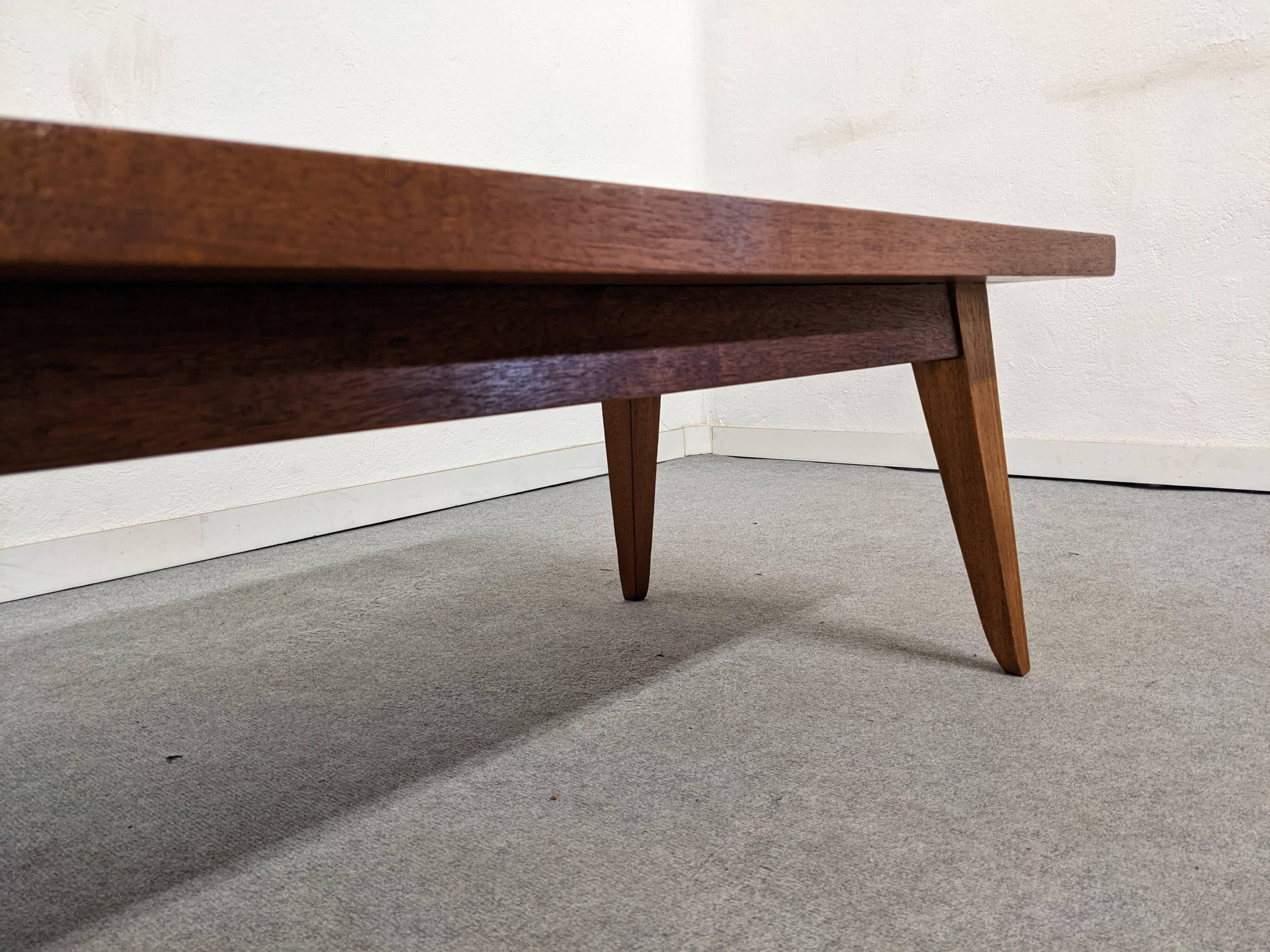 Scandinavian XL coffee table in solid teak from the 50s/60s