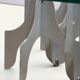 Minimalist sculptural coffee table in metal and glass – 1970