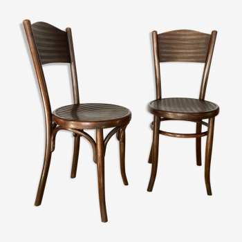 Duo de chaises bistrot Fischel début XXème