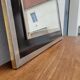 Design mirror in chromed metal vintage quality manufacture Italy, 1970s