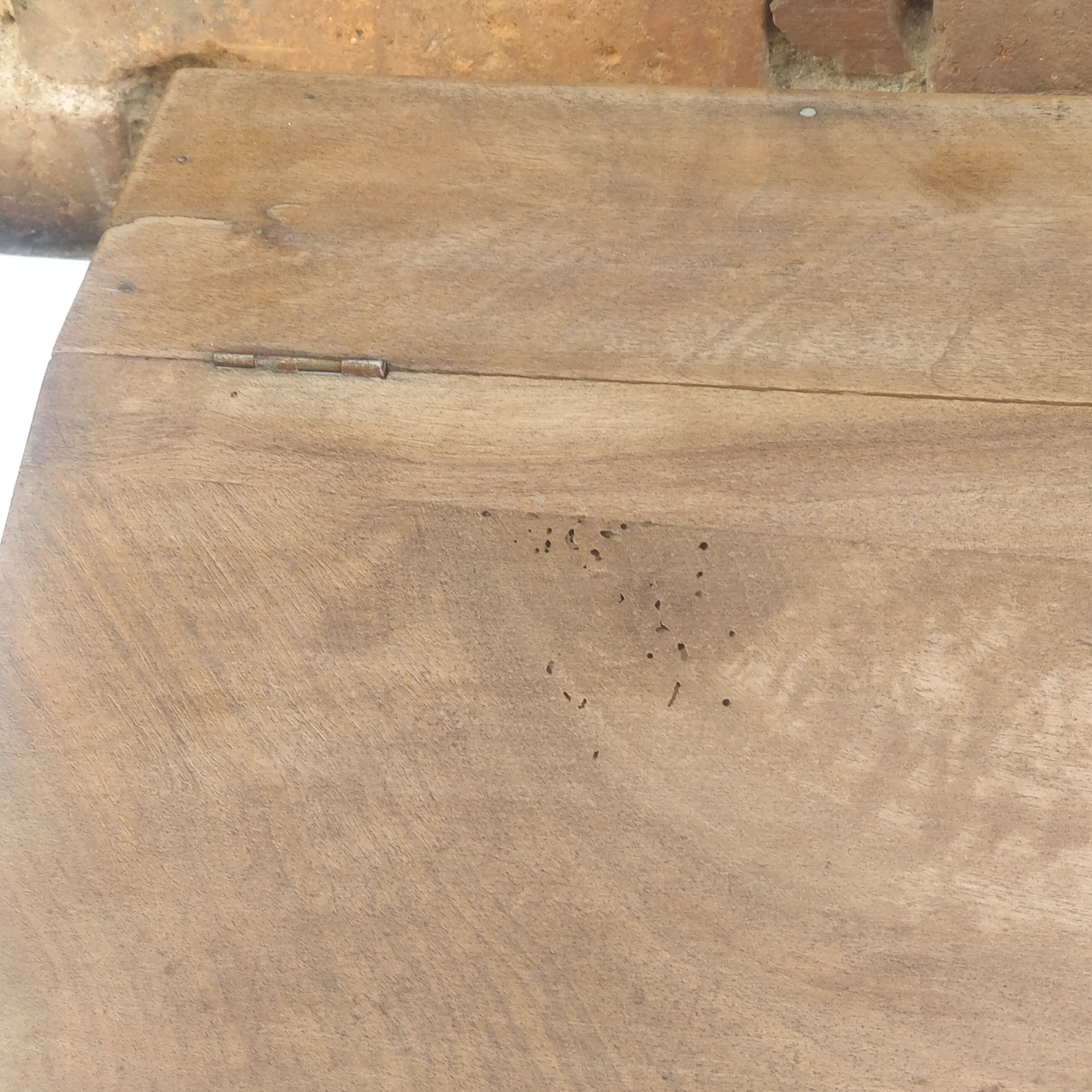 Sandblasted wood chest