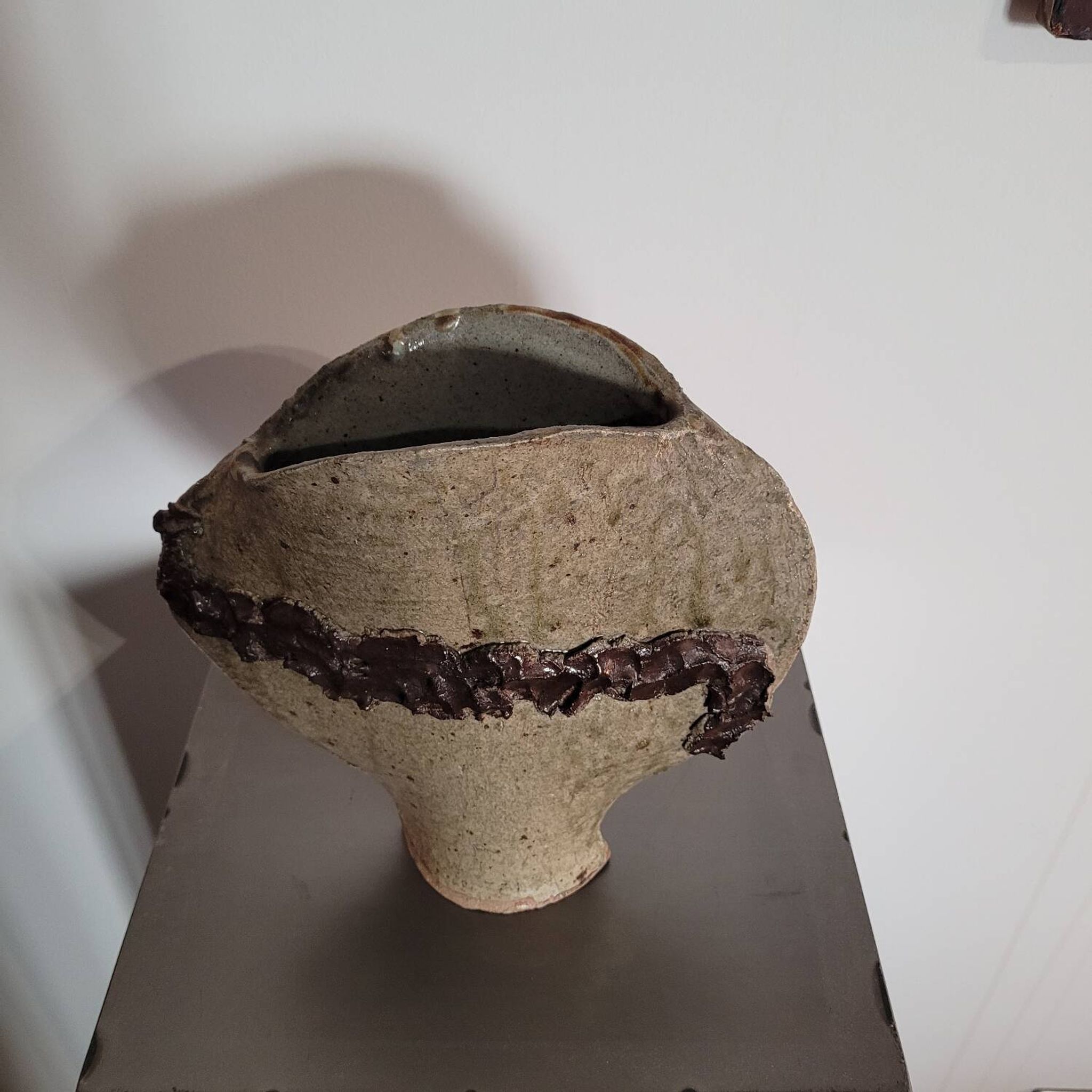 Ancien grand vase céramique grès brutaliste odile pichon années 60