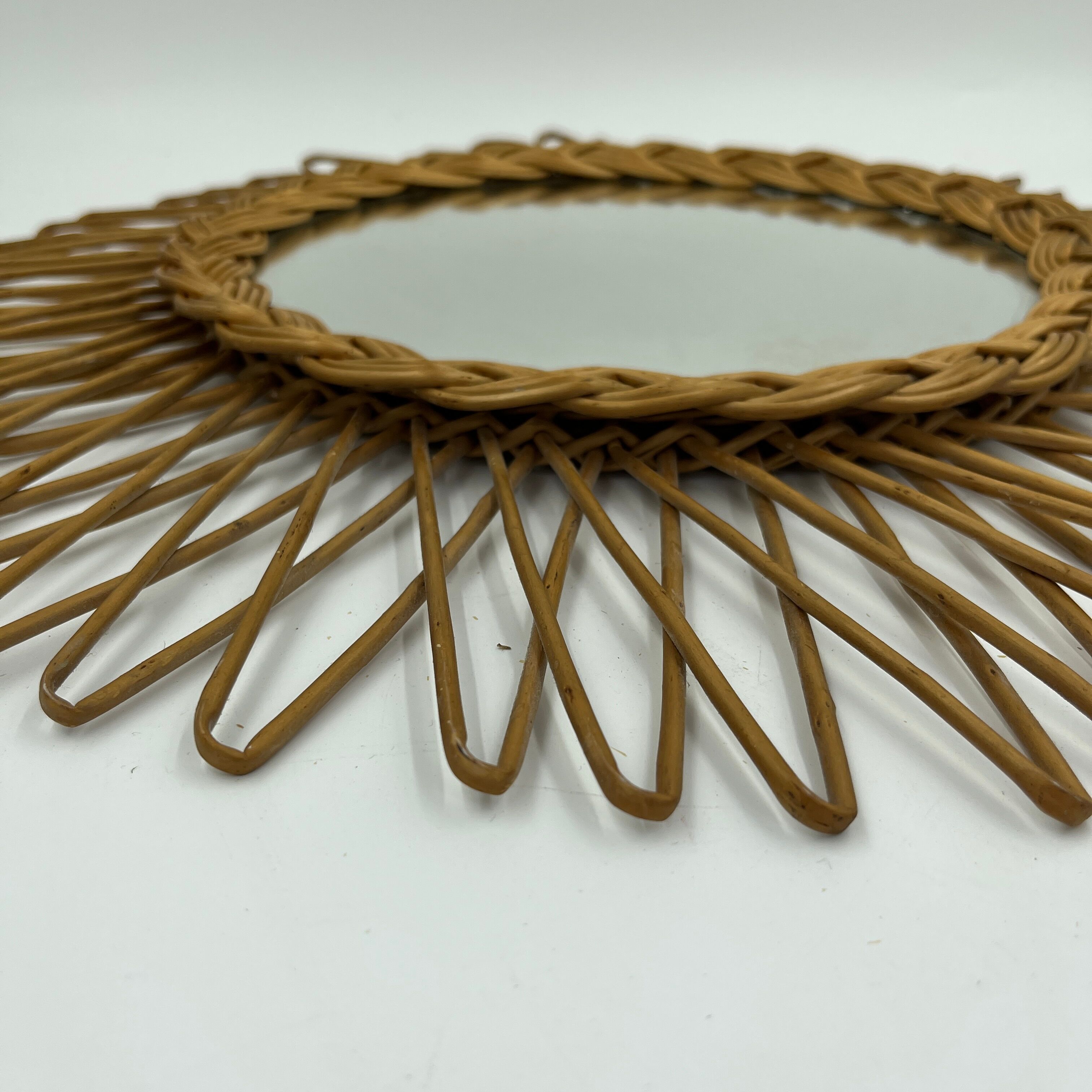 Rattan sun mirror