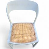 Set of 5 white Baumann "Sleigh" chairs