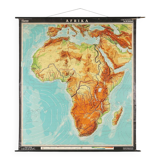 Large Educational Wall Chart or Map of Africa, Germany 1950s