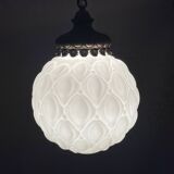Regency style white glass hanging lamp