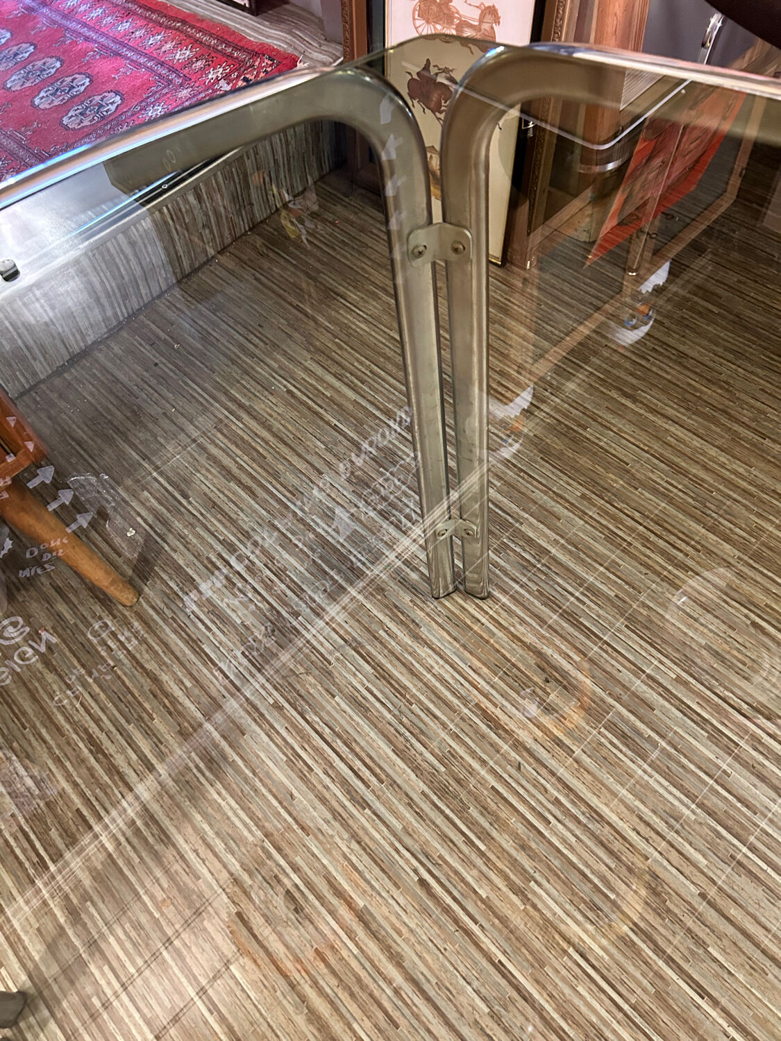 Chromed dining table